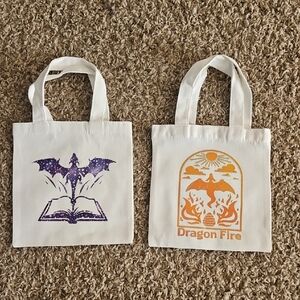Hand Crafted Small Dragon Tote Bags